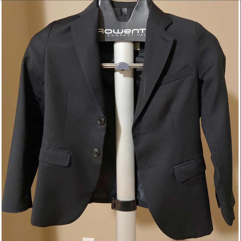 ZARA BOYS BASIC SUIT JACKET BLACK - SIZE 7/8